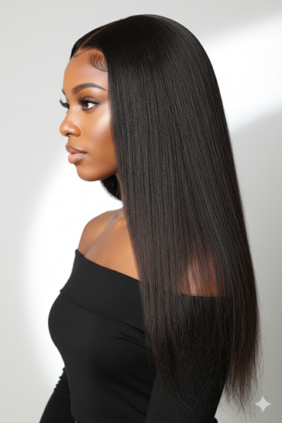 Yaki Velvet Straight 13x4 HD Lace Wig – 22” Pre-Plucked & Ready to Wear