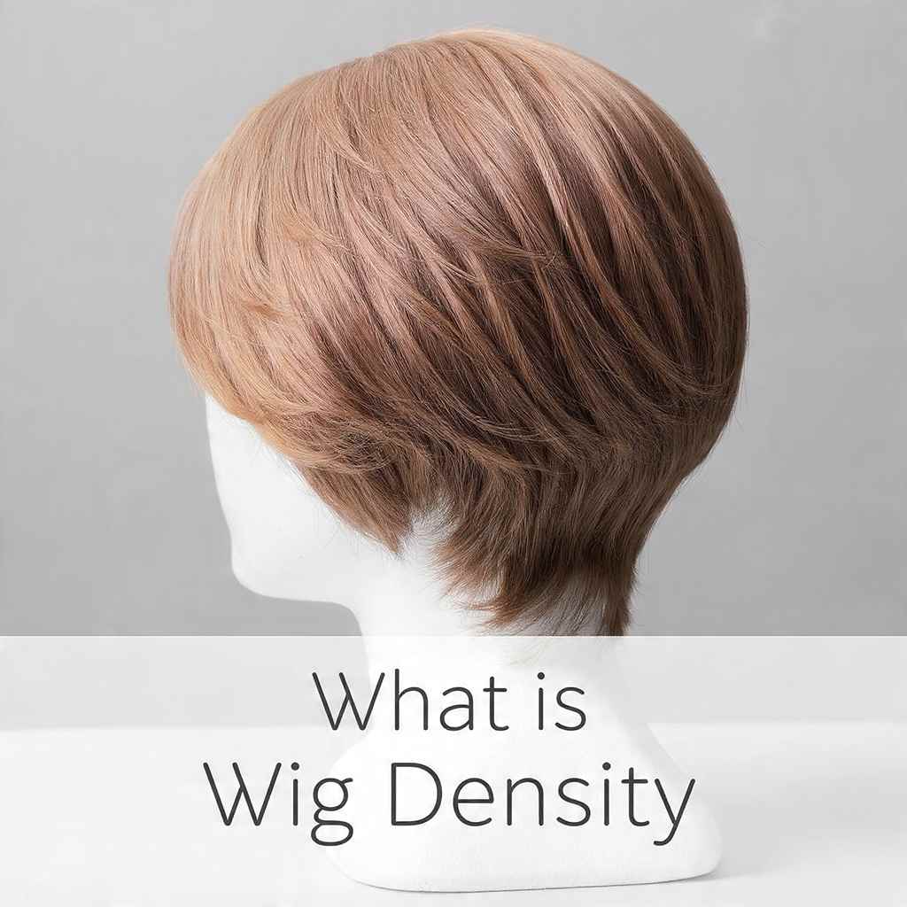 Wig density chart showing light, medium, and high density wigs for natural and voluminous looks
