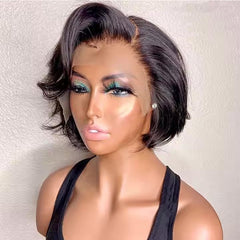 13x4 Frontal Pixie Wavy Wig with side part - Thalo Wigs