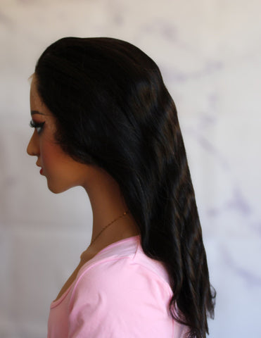 13x4 Glueless Body wave Frontal Wig with Pre - plucked hairline - Thalo Wigs