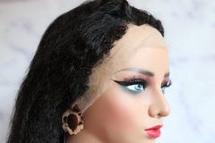13x4 Straight Kinky frontal wig with 4c hairline - 18 inch - Thalo Wigs