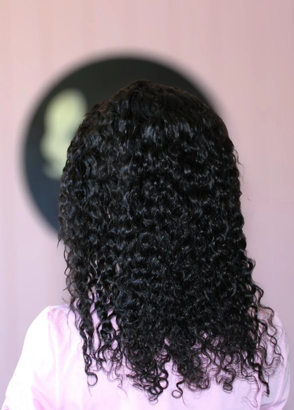 13x4 Water wave Closure Wig with 4c hairline-18 inches - Thalo Wigs