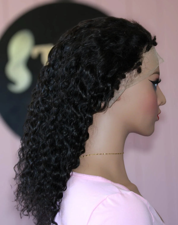 18 inch water wave wig human hair 13x4  - Thalo Wigs