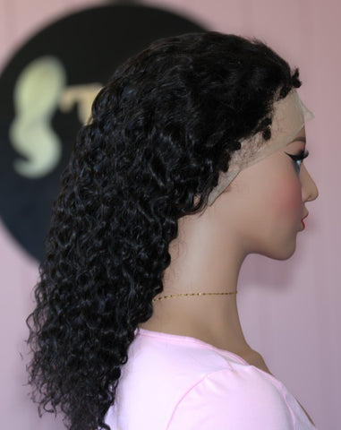 13x4 Water wave Closure Wig with 4c hairline - 18 inches - Thalo Wigs