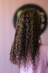13x4 Water wave Frontal Wig with balayage highlights - Thalo Wigs