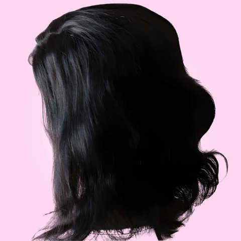 13x4 Body wave 12 inches Frontal Wig with Side Bang