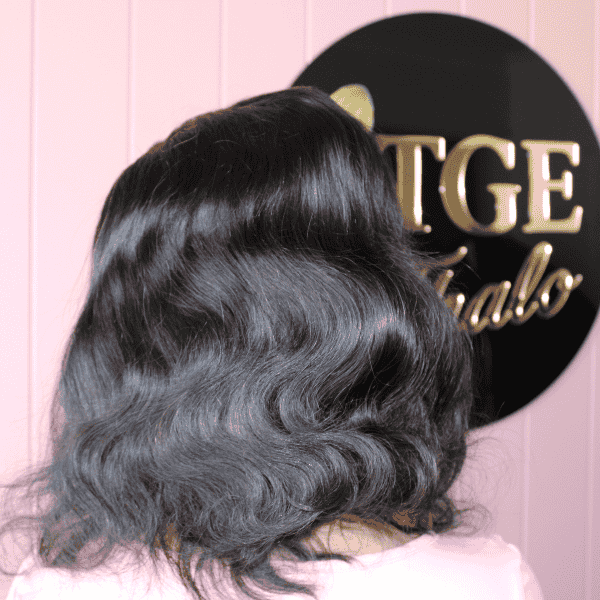 13x4 Body wave 12 inches Frontal Wig with Side Bang