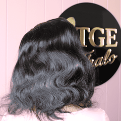 13x4 Body wave 12 inches Frontal Wig with Side Bang