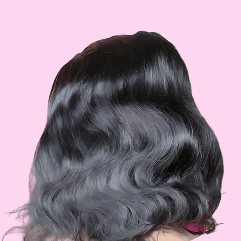 13x4 Body wave 12 inches Frontal Wig with Side Bang