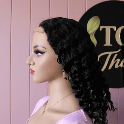 13x4 Deep wave Frontal Wig with 4c hairline