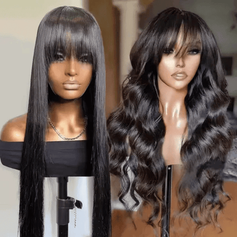 13x4 Loose Wave Lace wig with Bang
