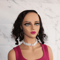 13x4 Glueless edge curls with side part