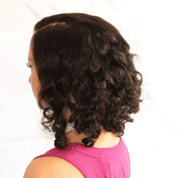 13x4 Glueless edge curls with side part
