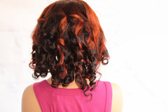 16 inch 13x4 Glueless HD bouncy loose Curls Frontal Wig - Highlights - Thalo Wigs