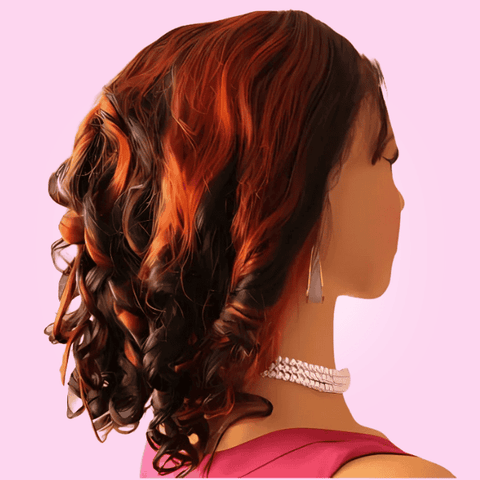 16 Inch 13x4 Glueless HD Lace Front Wig – Bouncy Loose Curls, Human Hair Highlights
