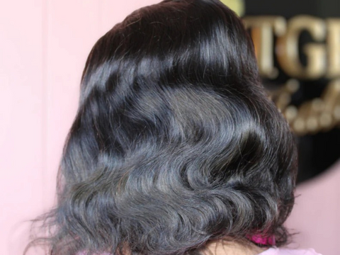 13x4 Body wave 12 inches Frontal Wig with Side Bang