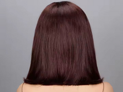 13x4 Deep Burgundy bob wig
