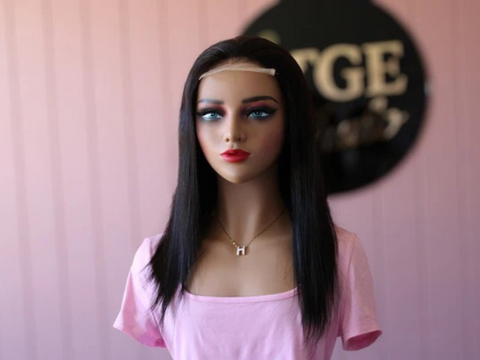 13x4 & 4x4 Double Drawn Closure Wig with Pre-plucked Hairline- 14 inches