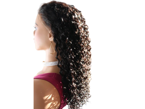 13x4 Glueless Pre_Everything HD Natural Color Water wave Frontal Wig