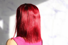 4x4 Burgundy Bob Closure Wig - Thalo Wigs