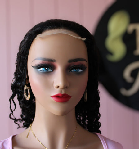 4x4 Deep wave Closure wig with Pre - plucked hairline - 18 inches - Thalo Wigs