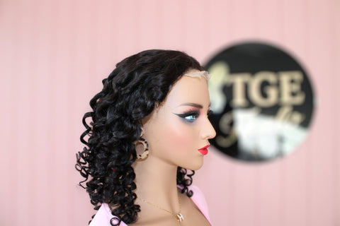 4x4 Loose deep Closure Wig with Pre - plucked hairline - Thalo Wigs