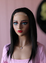 4x4 Natural black Closure Wig with Pre - plucked Hairline - Thalo Wigs