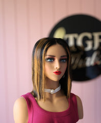 4x4 Piano color Bob Closure wig with Pre - Plucked Hairline | Thalo Wigs - Thalo Wigs