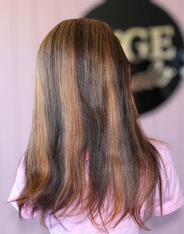 4x4 Pre - Plucked Highlights Straight Closure Wig - Thalo Wigs