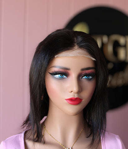 4x4 Straight Bob Lace Wig with Middle Part - Thalo Wigs