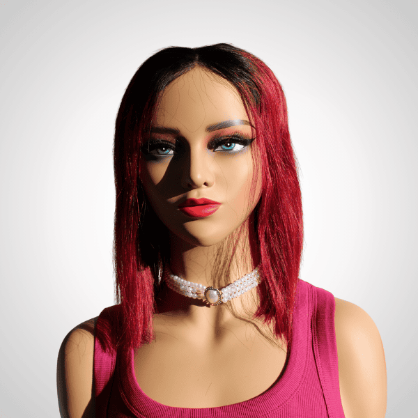 4x4 Burgundy Bob Closure Wig – Natural, Soft & Easy to Style