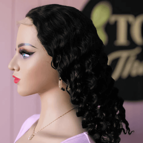 4x4 Deep wave Closure wig with Pre-plucked hairline -18 inches