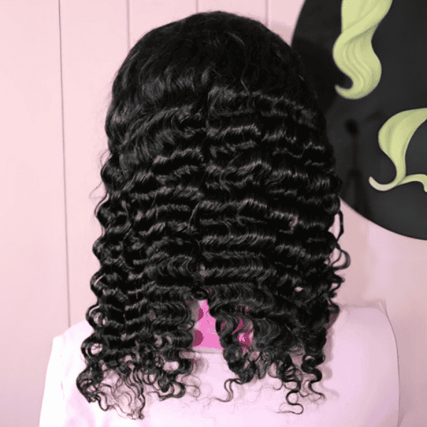 4x4 Deep wave Closure wig with Pre-plucked hairline -18 inches