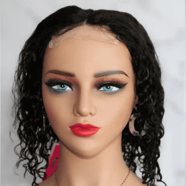 4x4 Water Wave 14 inches Closure Wig with Middle Part