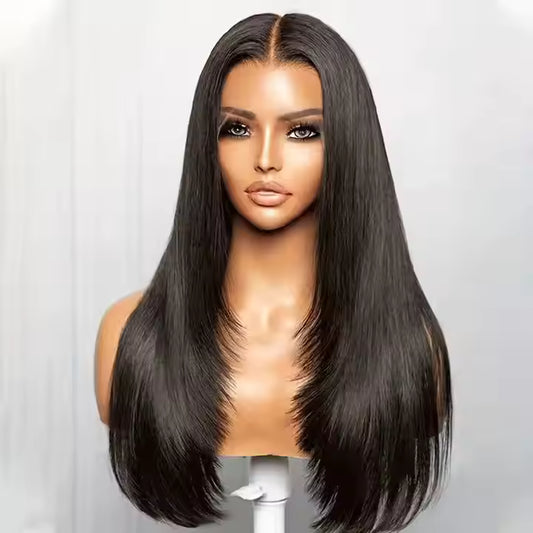 Glueless 5x5 layered HD wig
