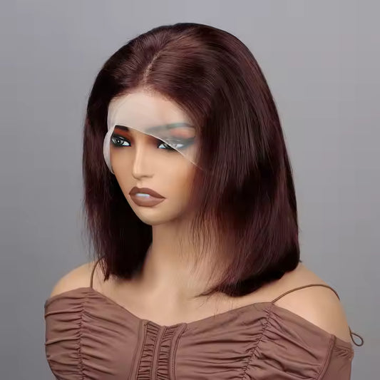 13x4 Deep Burgundy bob wig
