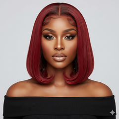 Garnet Chic | 13x4 colored lace bob closure