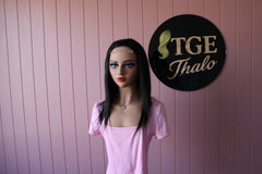 4x4 Natural black Closure Wig  with Pre-plucked Hairline