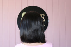 4x4 Lace Closure Natural Black Bob with Bangs