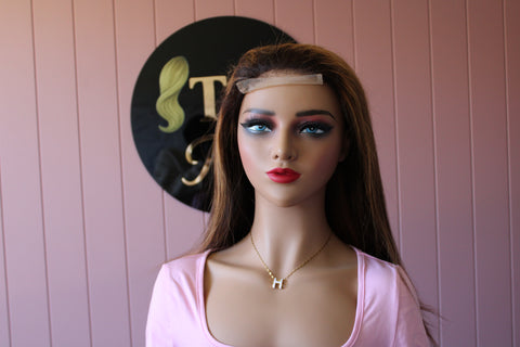4x4 Pre-Plucked Highlights Straight Closure Wig