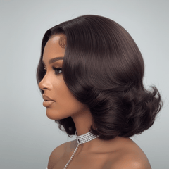Silk Press Wavy Bob  |13x4 HD Side part|Pre-Everything