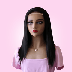 13x4 & 4x4 Double Drawn Closure Wig – 14” Human Hair, Pre-Plucked Hairline