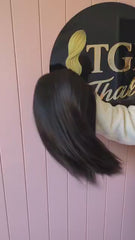 4x4 Double Drawn Closure Wig – 14” Human Hair, Pre-Plucked Hairline