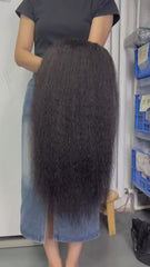 4C Edges 13x4 Kinky Straight Lace Front Wig – 18 Inch Human Hair