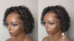 13x4 Pixie Curls Frontal wig with Pre-Plucked hairline