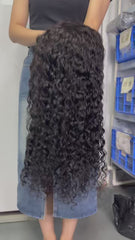 13x4 Water wave Closure Wig with 4c hairline-18 inches