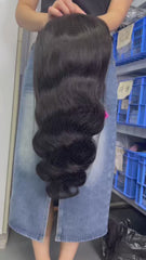 13x4 Glueless Body wave Frontal Wig with Pre-plucked hairline